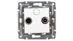 DANTE Gniazdo antenowe RTV przelotowe 8dB białe 450474