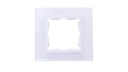 Simon 82 Ramka pojedyncza szklana/ ramka pośrednia biała 82617-30