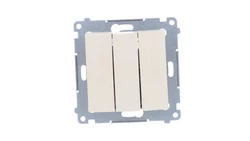 Simon 54 Łącznik potrójny, szybkozłącza, kremowy DW31.01/41