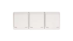Hermes Gniazdo hermetyczne potrójne z/u 16A IP44 białe GNT 0323-02
