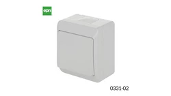 Hermes Łącznik schodowy hermetyczny pojedynczy natynkowy IP44 biały ŁNT-1 0331-02