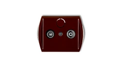 TREND Gniazdo antenowe RTV przelotowe 12dB brązowy 4G12P