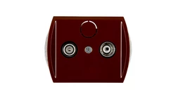 TREND Gniazdo antenowe RTV przelotowe 15dB brązowy 4G15P