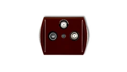 TREND Gniazdo antenowe 2 wyjścia SAT + TV brązowy 4GSN