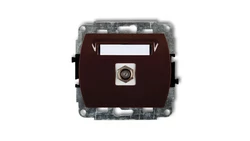 TREND Gniazdo antenowe pojedyncze typu F (SAT) niklowany brązowy 4GF-1