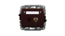 TREND Gniazda telefoniczne pojedyncze 1xRJ11, 4-stykowy brązowy 4GT-1