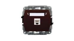 TREND Gniazda komputerowe pojedyncze 1xRJ45, kat. 5e, ekranowane, 8-stykowy brązowy 4GK-1e