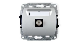 TREND Gniazdo antenowe pojedyncze TV srebrny 5GTV-1