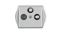 TREND Gniazdo antenowe 2 wyjścia SAT + TV srebrny 5GSN