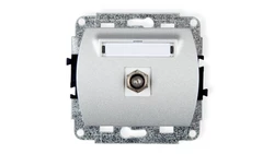 TREND Gniazdo antenowe pojedyncze typu F (SAT) niklowany srebrny 5GF-1