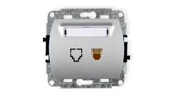TREND Gniazda telefoniczne pojedyncze 1xRJ11, 4-stykowy srebrny 5GT-1