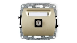 TREND Gniazdo antenowe pojedyncze TV złoty 6GTV-1