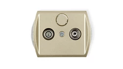 TREND Gniazdo antenowe RTV końcowe 2dB złoty 6G2K