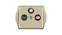 TREND Gniazdo antenowe 2 wyjścia SAT + TV złoty 6GSN