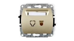 TREND Gniazda telefoniczne pojedyncze 1xRJ11, 4-stykowy złoty 6GT-1
