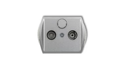 TREND Gniazdo antenowe RTV przelotowe 12dB srebrny metalik 7G12P