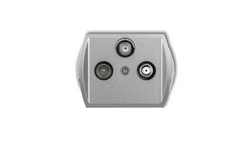 TREND Gniazdo antenowe 2 wyjścia SAT + TV srebrny metalik 7GSN