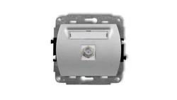 TREND Gniazdo antenowe pojedyncze typu F (SAT) niklowany srebrny metalik 7GF-1