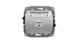 TREND Gniazda komputerowe pojedyncze 1xRJ45, kat. 6, ekranowane, 8-stykowy srebrny metalik 7GK-5