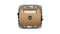 TREND Gniazdo antenowe pojedyncze TV złoty metalik 8GTV-1