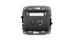 TREND Gniazda telefoniczne pojedyncze 1xRJ11, 4-stykowy grafitowy 11GT-1