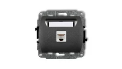 TREND Gniazda komputerowe pojedyncze 1xRJ45, kat. 6, 8-stykowy grafitowy 11GK-3