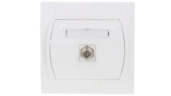LOGO Gniazdo antenowe pojedyncze typu F (SAT) biały LGF-1