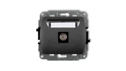 TREND Gniazdo antenowe pojedyncze TV grafitowy 11GTV-1