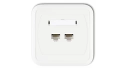 LIZA Gniazdo komputerowe podwójne 2xRJ45, kat. 5e, 8-stykowe biały GLK-2