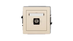 DECO Gniazdo antenowe pojedyncze TV beżowy 1DGTV-1