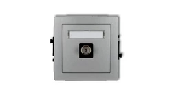 DECO Gniazdo antenowe pojedyncze TV srebrny metalik 7DGTV-1