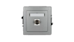 DECO Gniazdo antenowe pojedyncze typu F (SAT) niklowany srebrny metalik 7DGF-1