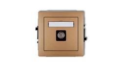 DECO Gniazdo antenowe pojedyncze TV złoty metalik 8DGTV-1