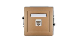 DECO Gniazda komputerowe pojedyncze 1xRJ45, kat. 5e, 8-stykowy złoty metalik 8DGK-1