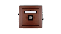 DECO Gniazdo antenowe pojedyncze TV brązowy metalik 9DGTV-1