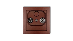 DECO Gniazdo antenowe RTV końcowe w szeregu gniazd przelotowych 6dB brązowy metalik 9DG6K