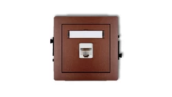 DECO Gniazda komputerowe pojedyncze 1xRJ45, kat. 5e, 8-stykowy brązowy metalik 9DGK-1