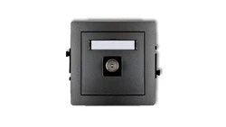 DECO Gniazdo antenowe pojedyncze TV grafitowy 11DGTV-1