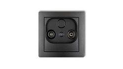 DECO Gniazdo antenowe RTV przelotowe 9dB grafitowy 11DG9P