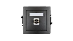 DECO Gniazdo antenowe pojedyncze typu F (SAT) niklowany grafitowy 11DGF-1