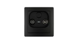 DECO Gniazdo antenowe RTV końcowe 2dB czarny mat 12DG2K