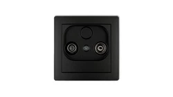 DECO Gniazdo antenowe RTV końcowe w szeregu gniazd przelotowych 6dB czarny mat 12DG6K