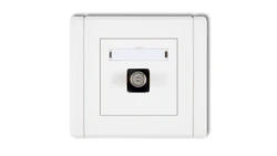 FLEXI Gniazdo antenowe pojedyncze TV biały FGTV-1