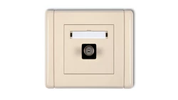 FLEXI Gniazdo antenowe pojedyncze TV beżowy 1FGTV-1