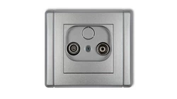 FLEXI Gniazdo antenowe RTV końcowe 2dB srebrny metalik 7FG2K