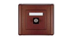 FLEXI Gniazdo antenowe pojedyncze TV brązowy metalik 9FGTV-1