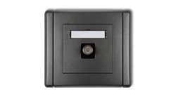 FLEXI Gniazdo antenowe pojedyncze TV grafitowy 11FGTV-1