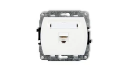 TREND Gniazda komputerowe pojedyncze 1xRJ45, kat. 6, 8-stykowy biały GK-3