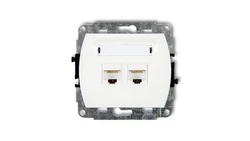 TREND Gniazda komputerowe podwójne 2xRJ45, kat. 6, 8-stykowy biały GK-4