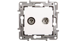 NILOE Gniazdo antenowe biały RTV przelotowe 14dB 664561